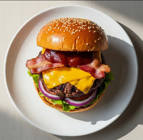 1/2 Pounder Burger With Bacon 