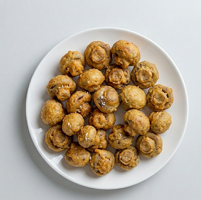 10 Battered Garlic Mushrooms With Cheese 