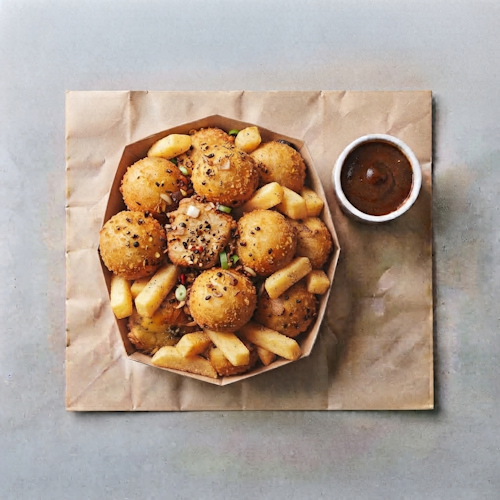 Salt & Pepper Chicken Balls & Chips 